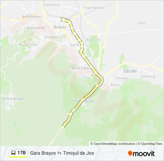 17B Bus Line Map