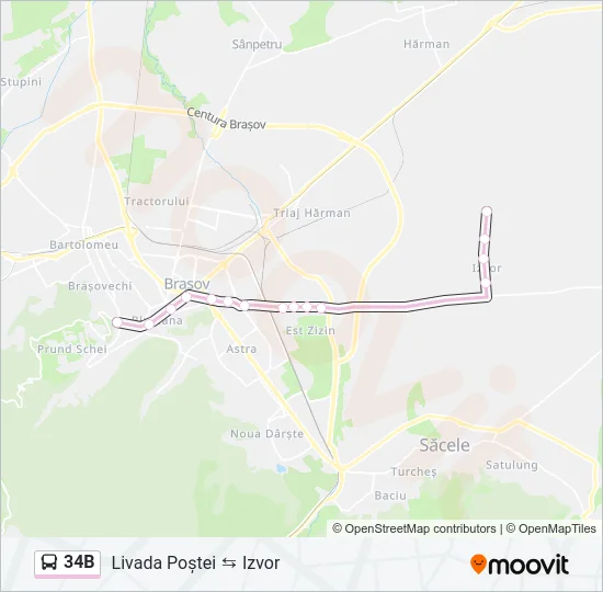34B Bus Line Map
