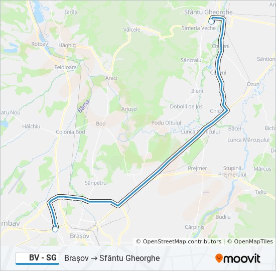 BV - SG bus Line Map