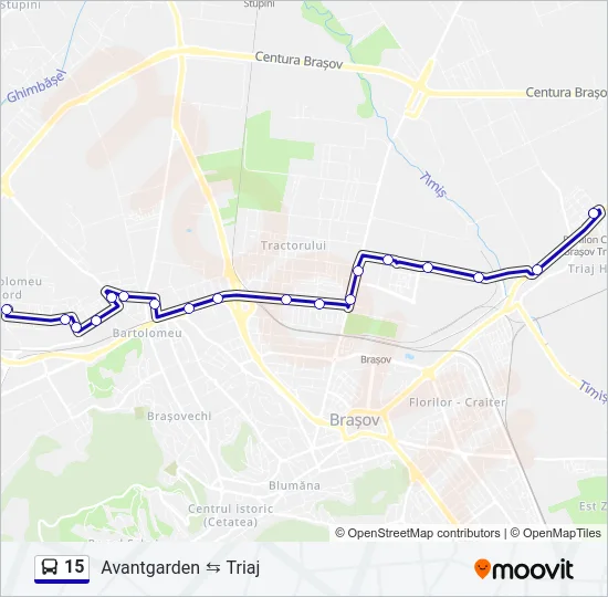 15 Bus Line Map