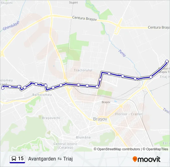 15 Bus Line Map