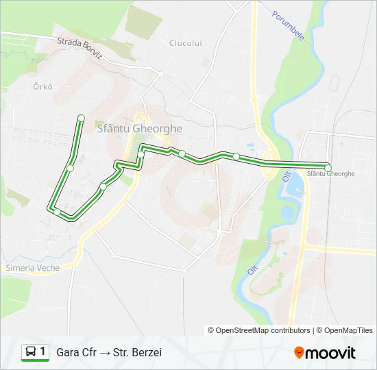 1 Bus Line Map