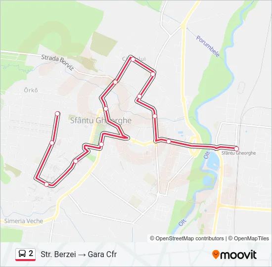 2 Bus Line Map