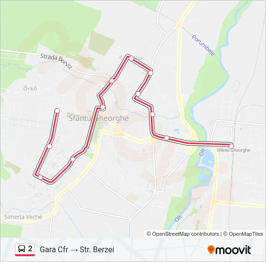 2 Bus Line Map