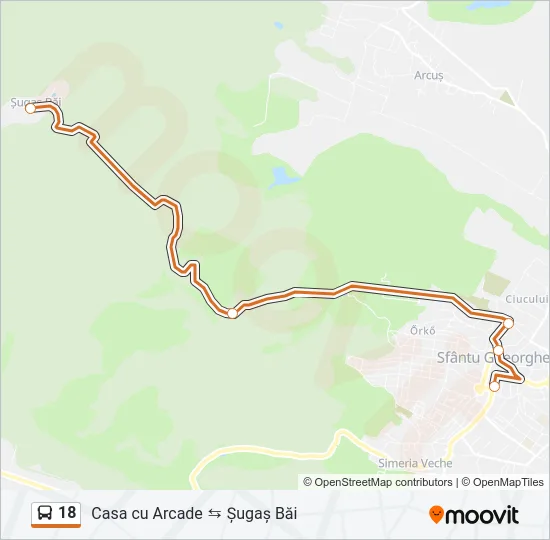 18 Bus Line Map