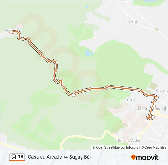 18 Bus Line Map