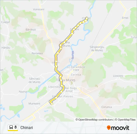 8 Bus Line Map
