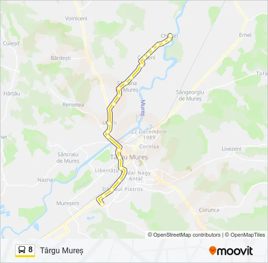8 Bus Line Map