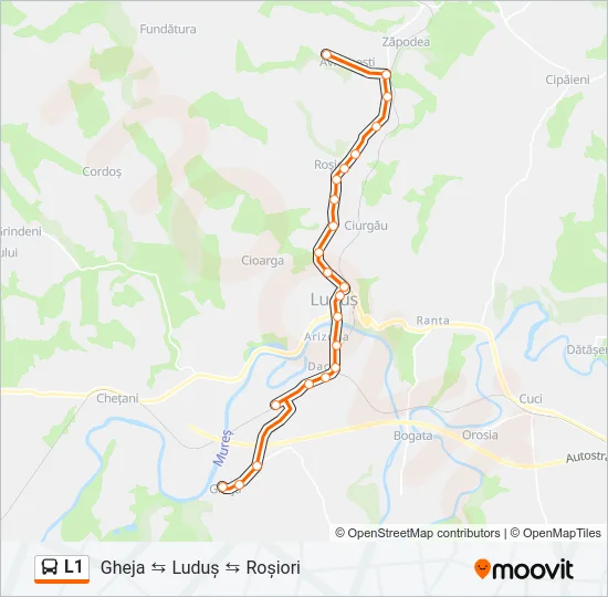 L1 Bus Line Map