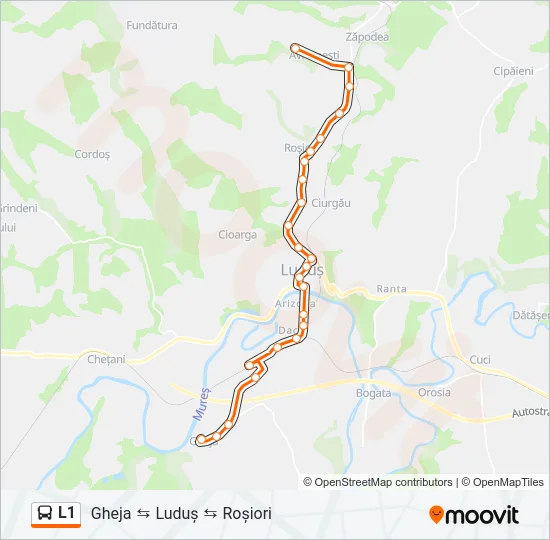 L1 Bus Line Map