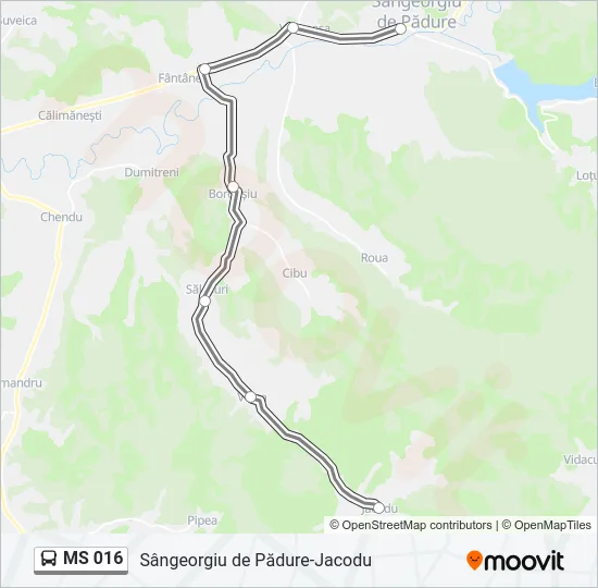 MS 016 Bus Line Map