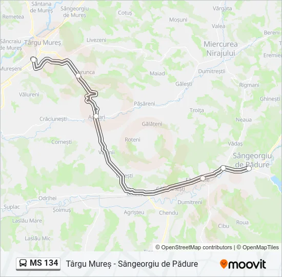 MS 134 Bus Line Map