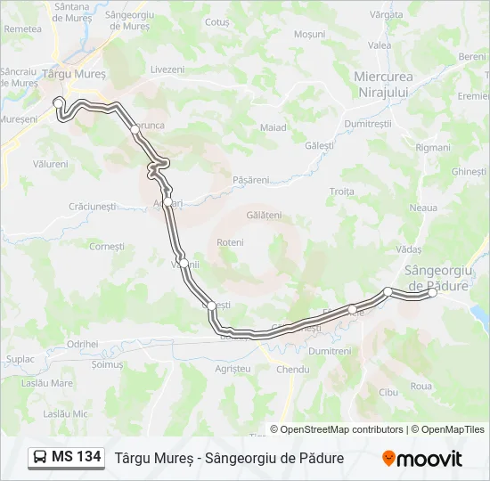 MS 134 Bus Line Map