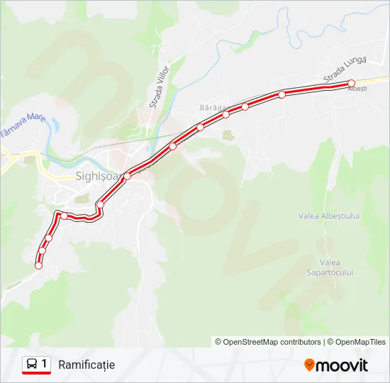 1 Bus Line Map