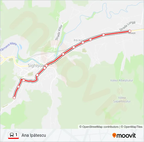 1 Bus Line Map