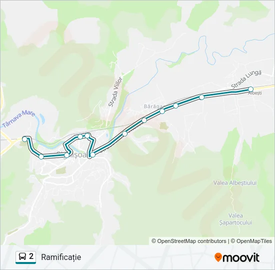 2 Bus Line Map