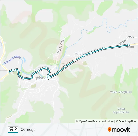 2 Bus Line Map