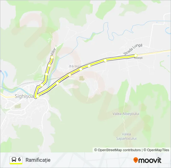 6 Bus Line Map
