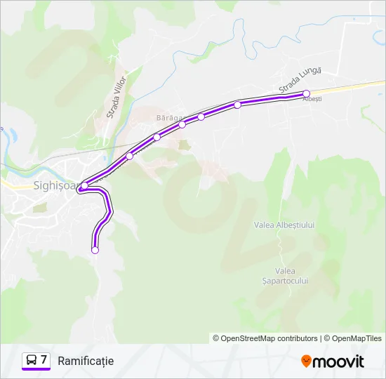 7 Bus Line Map