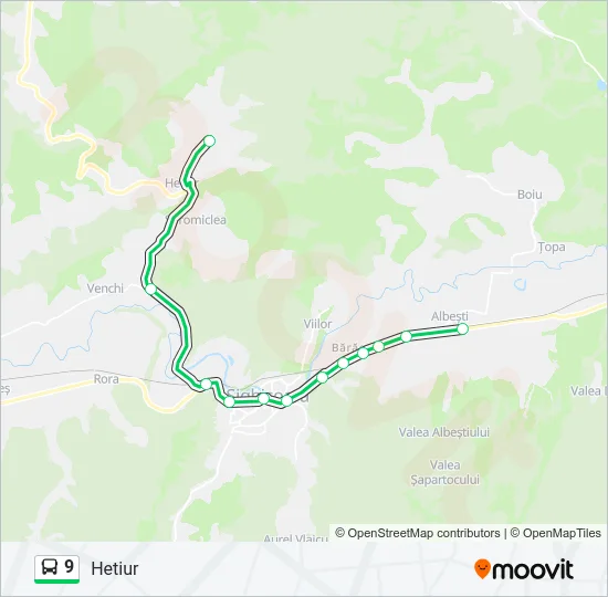 9 Bus Line Map