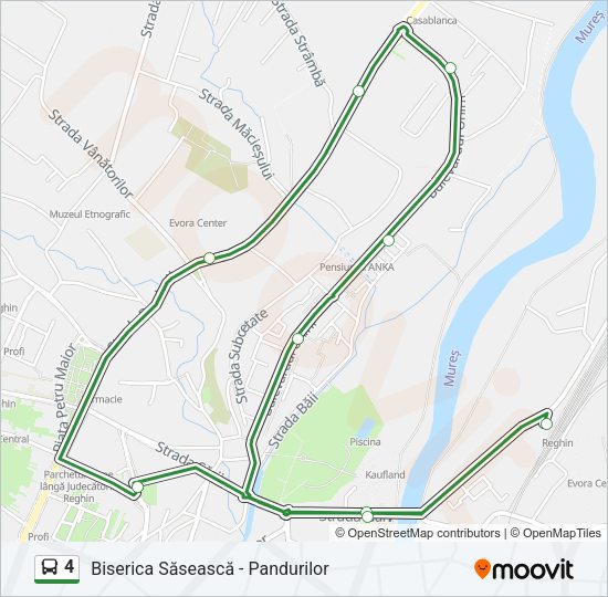 Hartă linie autobuz 4