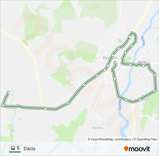 5 Bus Line Map