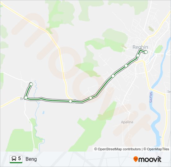 Hartă linie autobuz 5