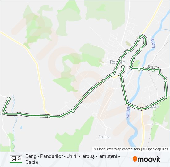 5 bus Line Map