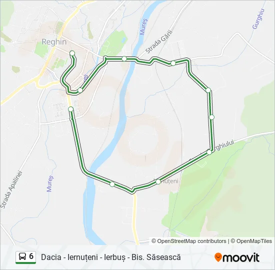 6 Bus Line Map