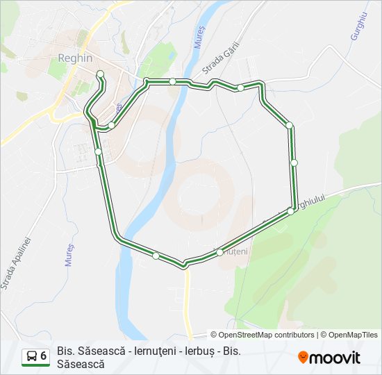 6 bus Line Map