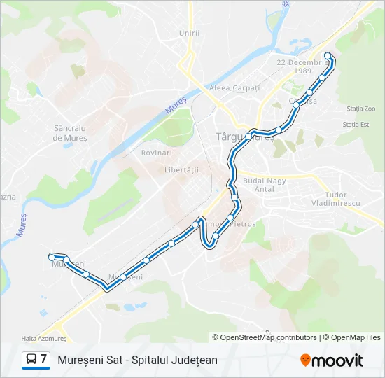 7 Bus Line Map