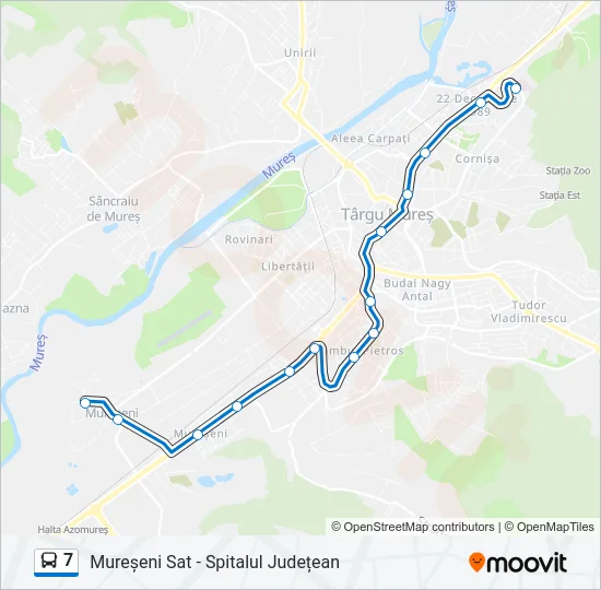 7 Bus Line Map