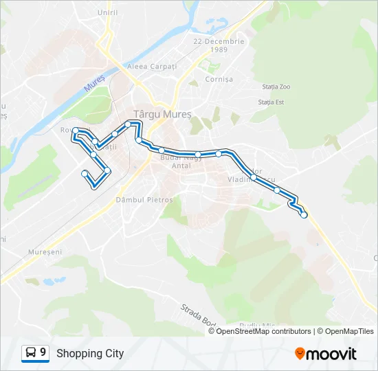 9 Bus Line Map