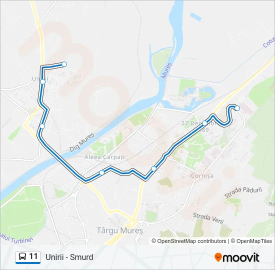 11 Bus Line Map