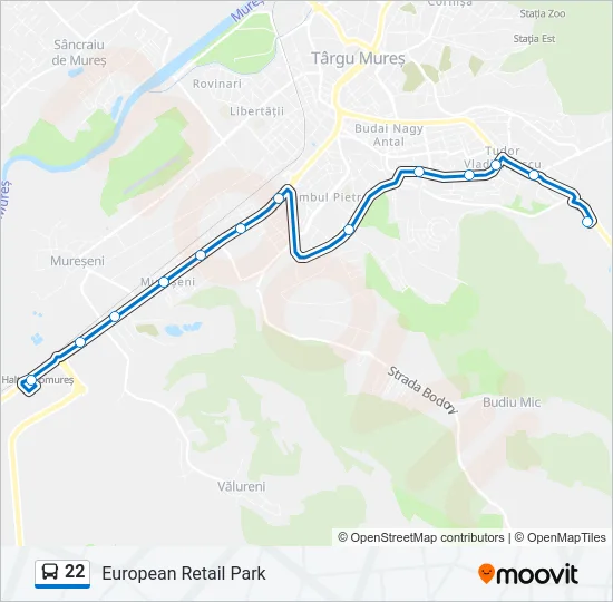22 Bus Line Map