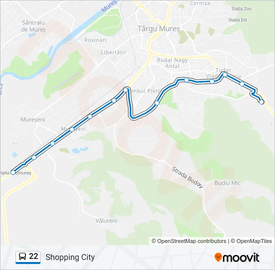 22 Bus Line Map