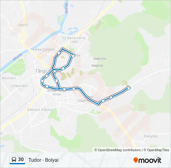 30 Bus Line Map