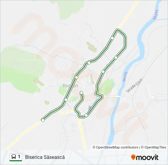 1 Bus Line Map
