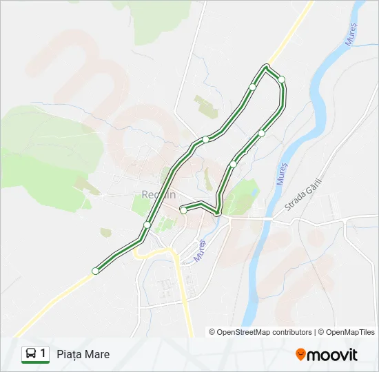 1 Bus Line Map