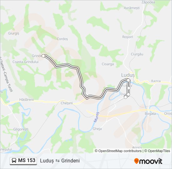 MS 153 bus Line Map