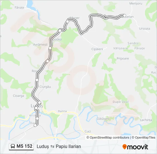 MS 152 Bus Line Map