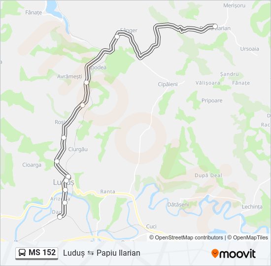 MS 152 bus Line Map