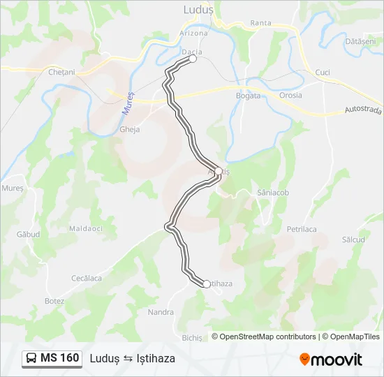 MS 160 Bus Line Map
