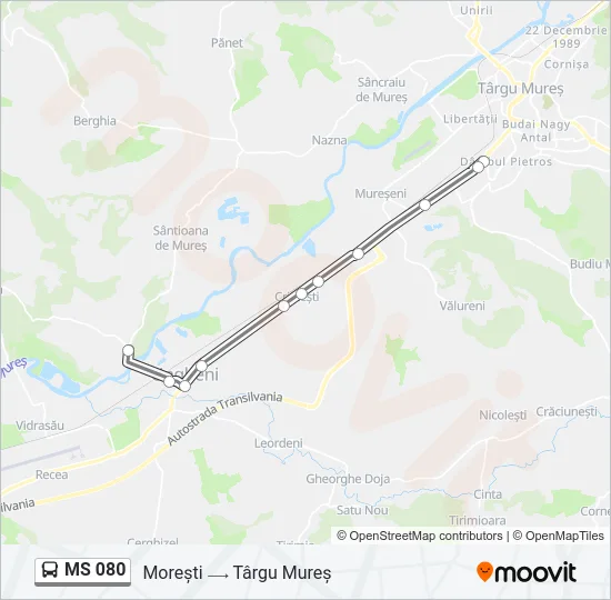 MS 080 Bus Line Map