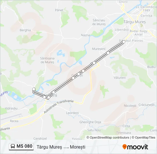 MS 080 Bus Line Map