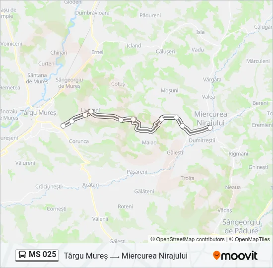 MS 025 Bus Line Map
