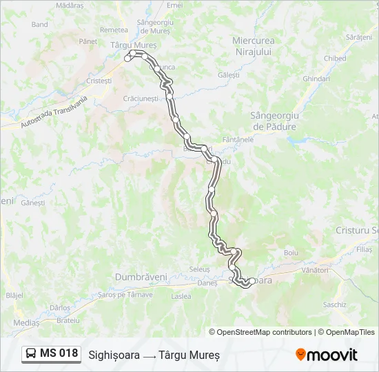 MS 018 Bus Line Map