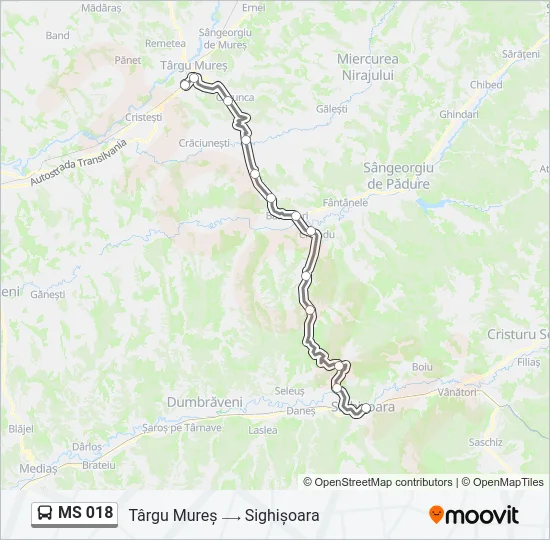 MS 018 Bus Line Map