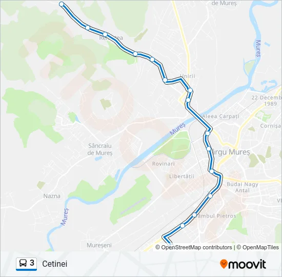 3 Bus Line Map