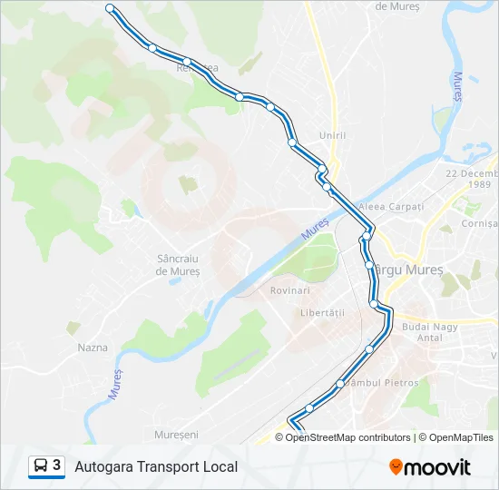 3 Bus Line Map
